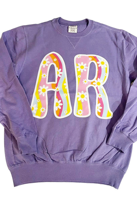 AR Daisy Flower Initials Sweatshirt