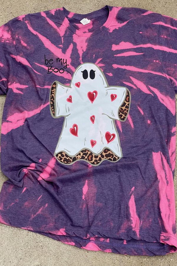 Be My Boo Cute Ghost Bleached Tee