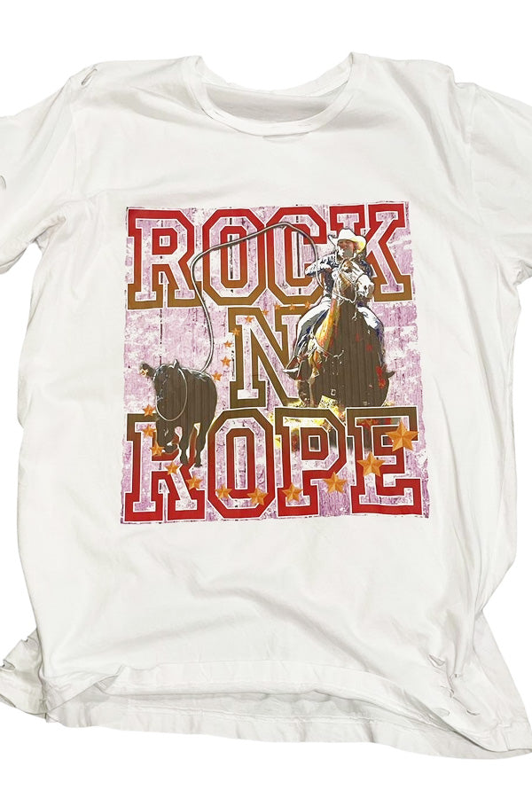 Rock and Rope Rodeo Destroyed Tee